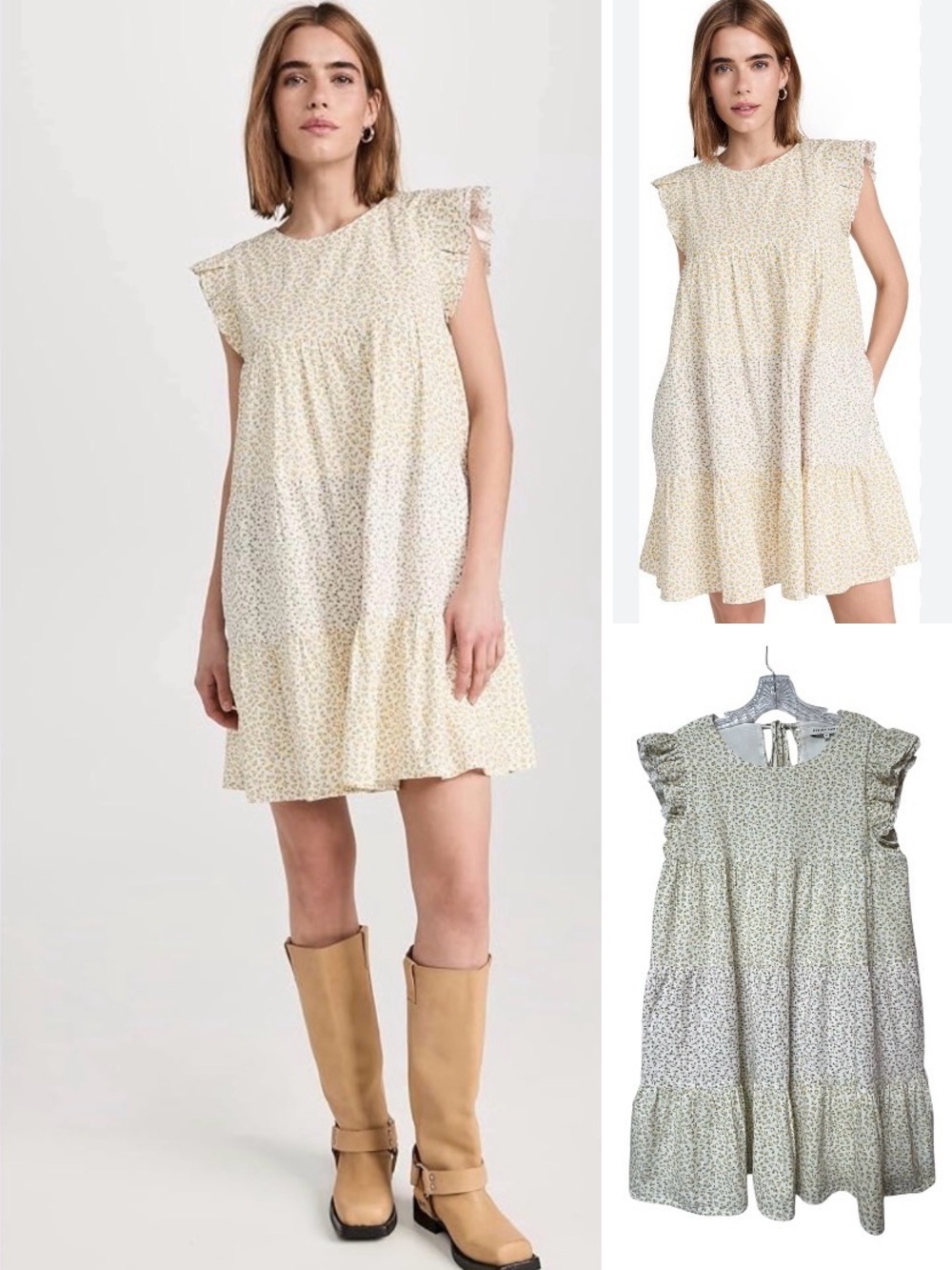 English Factory tiered floral mini dress